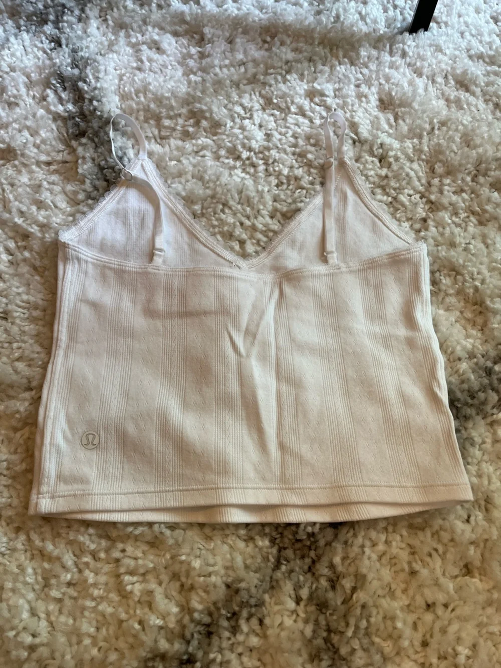 lululemon athletica Ivory Ribbed V-Neck Knit Cami